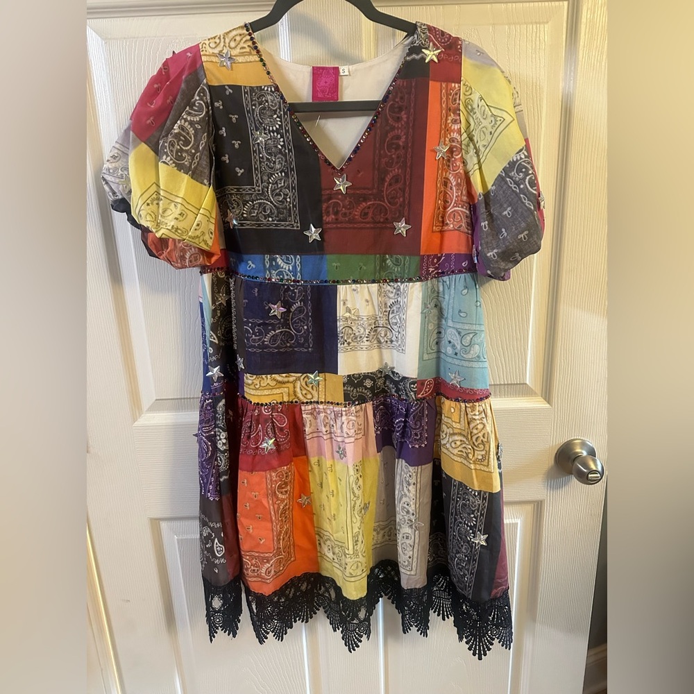 Queen of Sparkles Colorful Bandana Dress